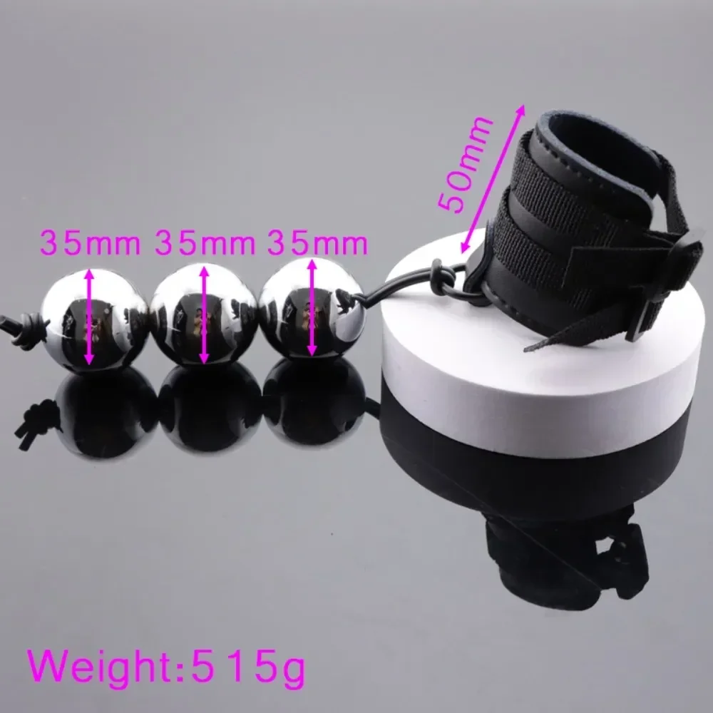 Metal Weighted Penis Ball Hanger Stretcher Penis Growth Extender Delayed Ejaculation Vaginal Workout Equipment Adult Porn CBT