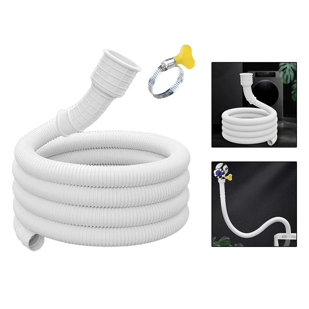 1/1.5/2/3 M Air Conditioning Drainage Hose Washing Machine Water Pipe Hose Faucet Pipe AC Drain Waste Hose Extension Pipe Clamp