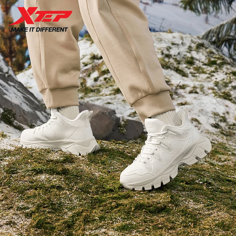 Xtep Chuanxing lite Cotton Shoes For Women  Autumn Comfortable Casual Shoes Trendy Retro Soft Sneakers 876318370007