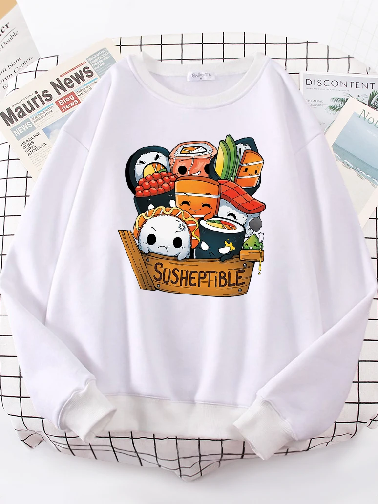 

2024 Kawaii Delicious Food Women's Sweatshirt Fashion Warm Hoody Casual Loose Hoodies Soft Versized Women Streetwear