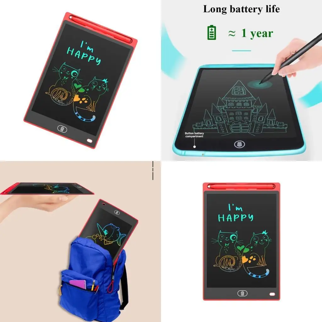 Reutilizável 8,5 polegadas LCD PADBOLO PRACA DESENHO TRABILIDADE DA CRIANÇAS DA CRIANÇAS D2RC