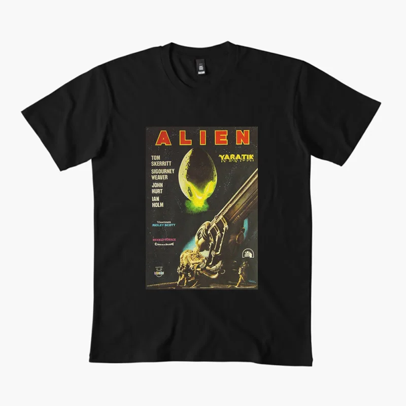 

80s Retro Sic fi Alien Gift T Shirt Weyland Yutani Lv 426 Xenomorph Graphic Clothes 0312 100% cotton print All size tops S-6XL