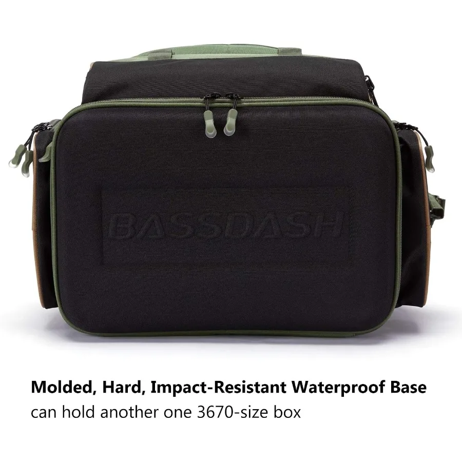 حقيبة ظهر لصيد الأسماك مقاومة للماء، حقيبة تكتيكية ناعمة مع حامل قضيب وغطاء للمطر الواقي #5