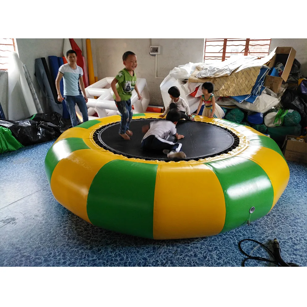 Colorful Durable Inflatable Water Trampoline Bouncer Water Sport Toys Inflatable Water Games Jumping Bed Water Play Games Toys