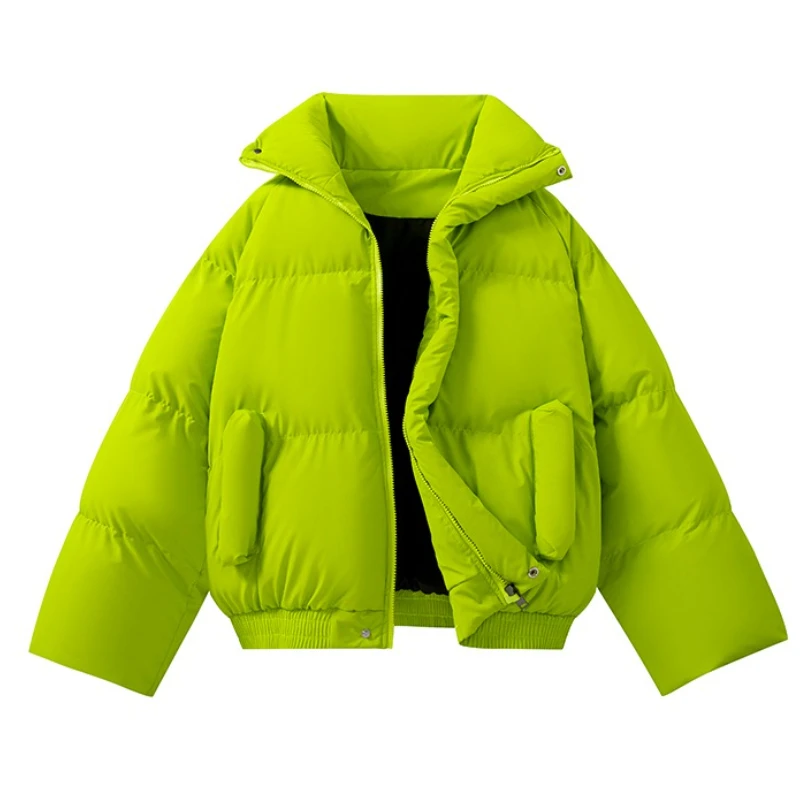 الشتاء النساء اقتصاص السترات سترات الرجال الدافئة الوقوف طوق الخبز معطف سستة سترة منفوخة الكورية موضة القطن وسادات مبطنة #1