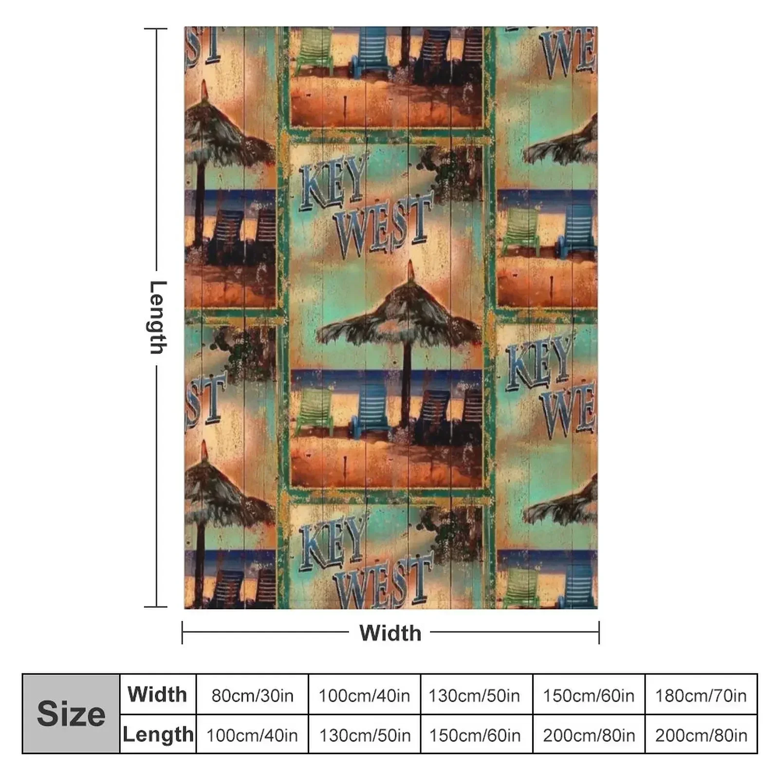 KEY WEST FLORIDA VINTAGE SIGN Throw Blanket For Baby Blankets For Baby cosplay anime Cute Blankets