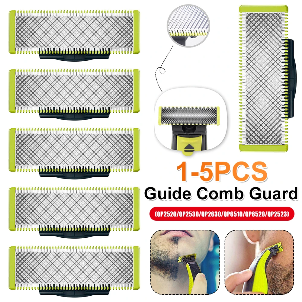 1-5PCS Beard Cutting Guide Comb Electric Trimmer Shaver Replacement Kit for Philips One Blade Shaver QP2520/QP2530