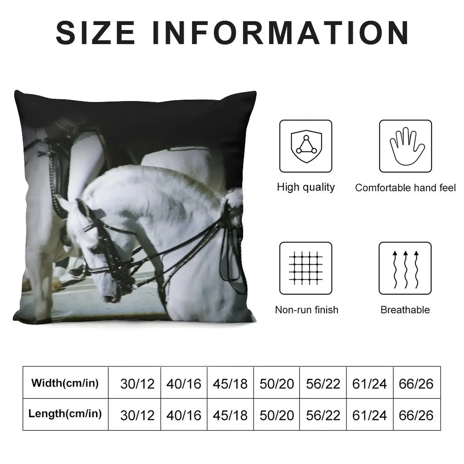 Lipizzaner Stallion Throw Pillow Rectangular Cushion Cover home decor items Pillows Aesthetic anime girl pillow