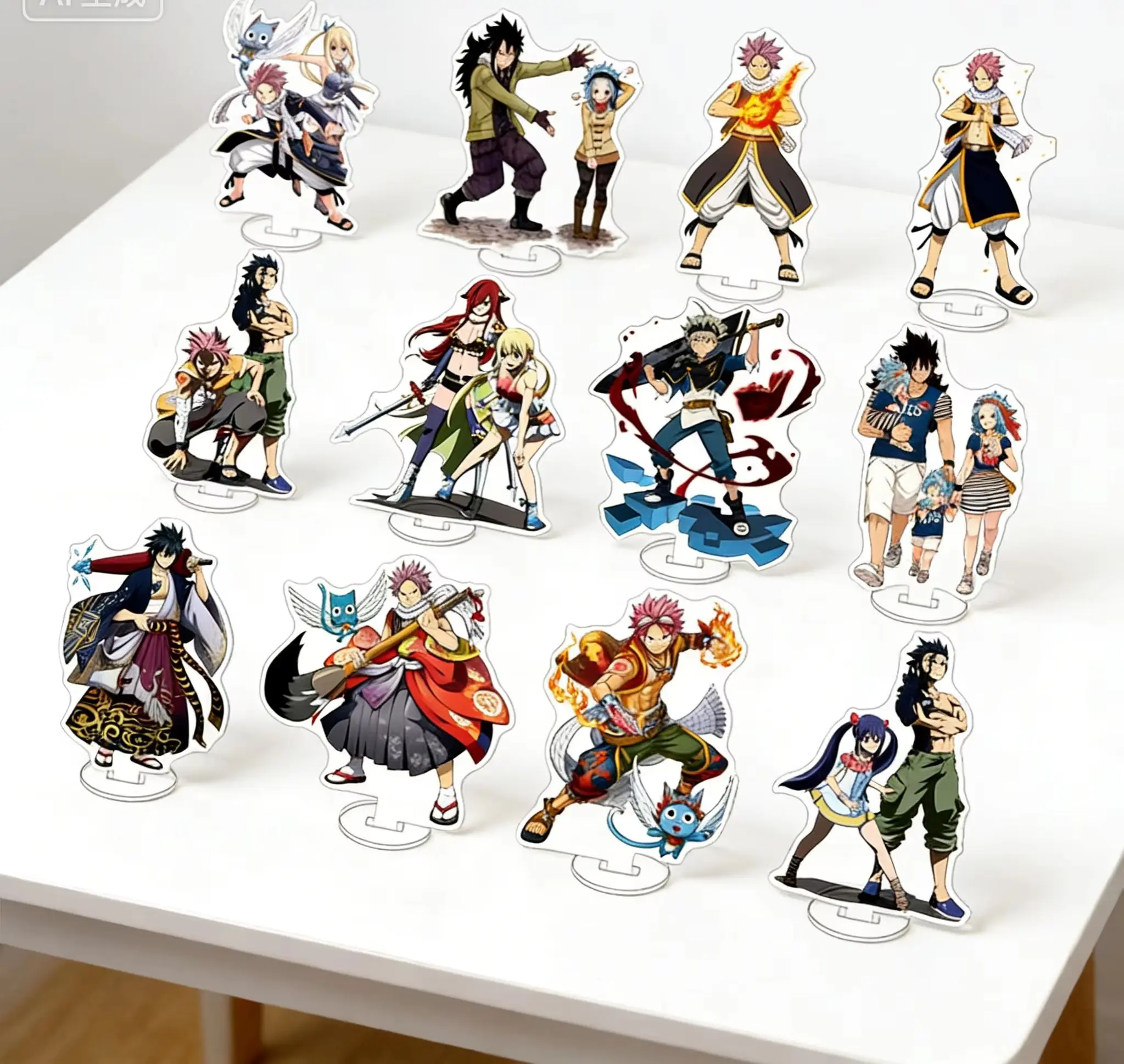 FAIRY TAIL 100 Years Quest Lucy Heartfilia Human-shaped Acrylic Stand Model Plate Keychains Desktop Ornament Holiday Gifts