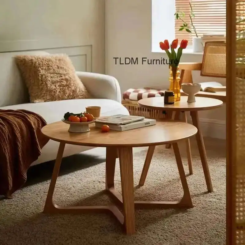 

Personality Solid Wood Coffee Tables for Tea Room Small Apartment Easy To Clean Table Japanese Household Side Table for Terrace