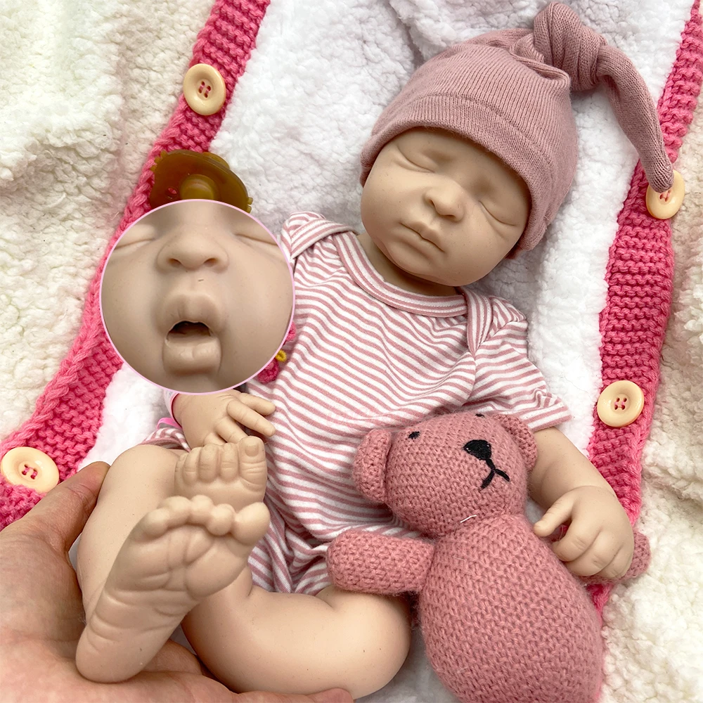 44cm全身シリコン製リボーンドール 女の子 記憶喪失児のようなリアルな手描きのディテールが施されたコレクターズアイテム リボーンアーティスト向け