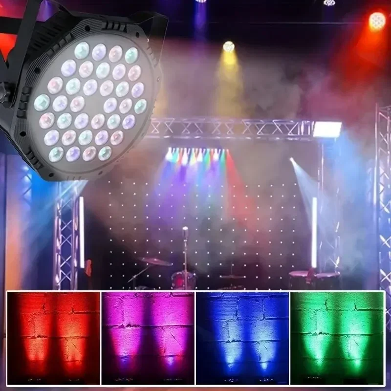 36 LED RGB Party Light Laser DJ Disco KTV Par Lamp DMX 512 Strobe Lighting Effect Cound Activated For Christmas Bar Club Wedding