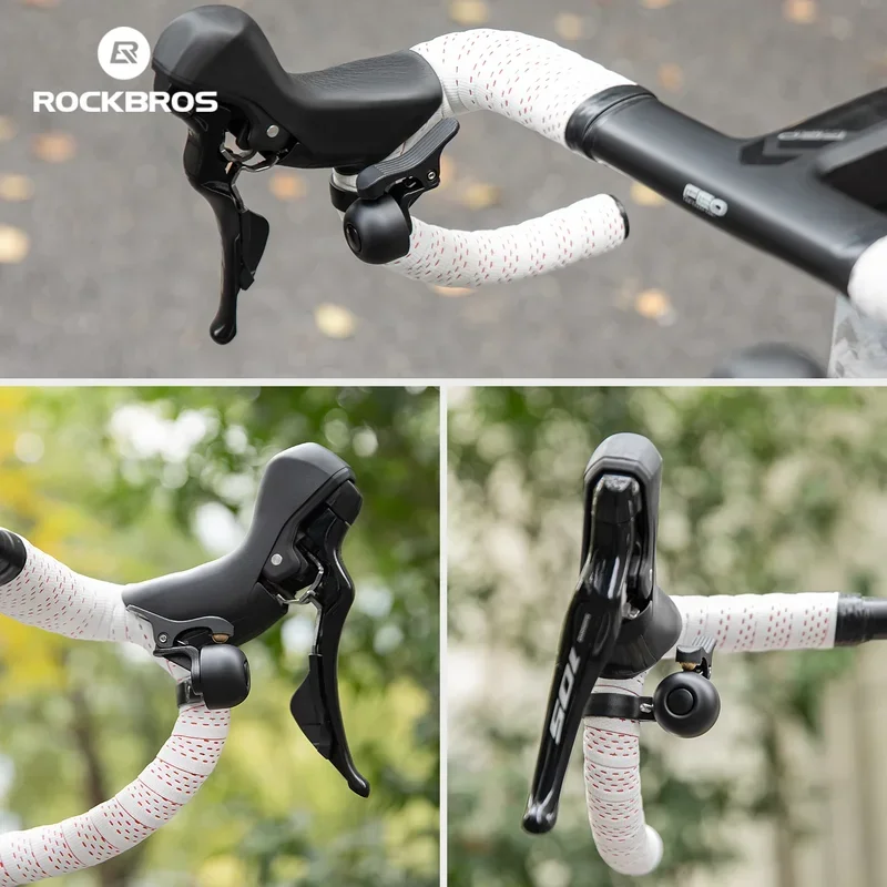 ROCKBROS Mini Bicycle Bell Road Bike Ring Crisp Sound Warning Alarm Bike Handlebar Copper Alloy Ring Horn For Safety Cycling