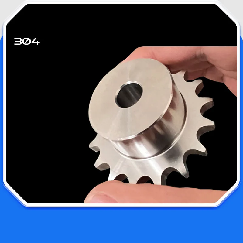 10A Roller Chain Sprocket 10/11/12/13/14/15/16/17/18/19/20-25 Tooth 304 Stainless Steel, Bore 5/16