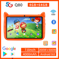 BDF Q80 New 5G WiFi Kids Tablet 7 Inch Quad Core 4GB RAM 64GB ROM Android 9.0 Google Learning Education Games Tablets Bluetooth