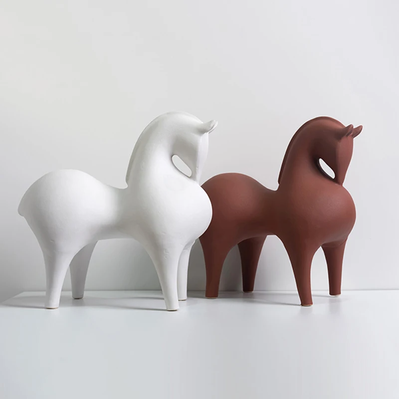 Animal Horse Ornaments Home Living Room Study Book Nook Cabinet Bedroom Table Crafts Decoration Modern Aesthetic Art Accessories