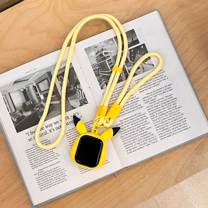 Kawaii Cute Pikachu Pokemon for Apple Watch Protective Case S11 S10 S9 S8-1 SE Shockproof Protective Silicone Cover Gift - view 2