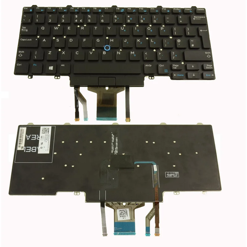 Z 9170J FOR DELL Latitude 5490 7490 5495 Laptop Backlit Keyboard Dual Point