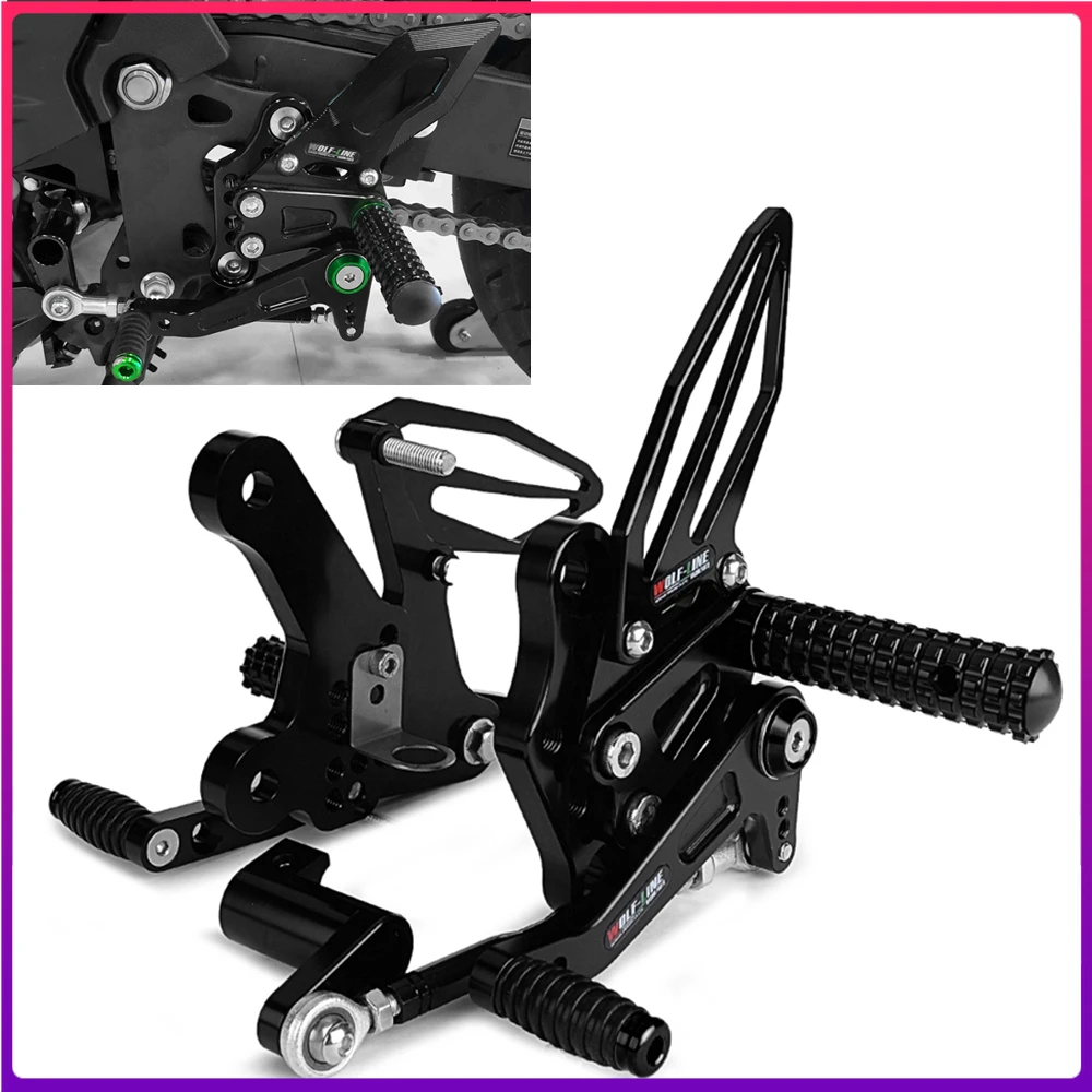 

CNC Adjustable Rearset Footpeg Footrest Rear Set For Kawasaki Ninja 400 Z400 2019-2023 Ninja250 Ninja400 Ninja 250