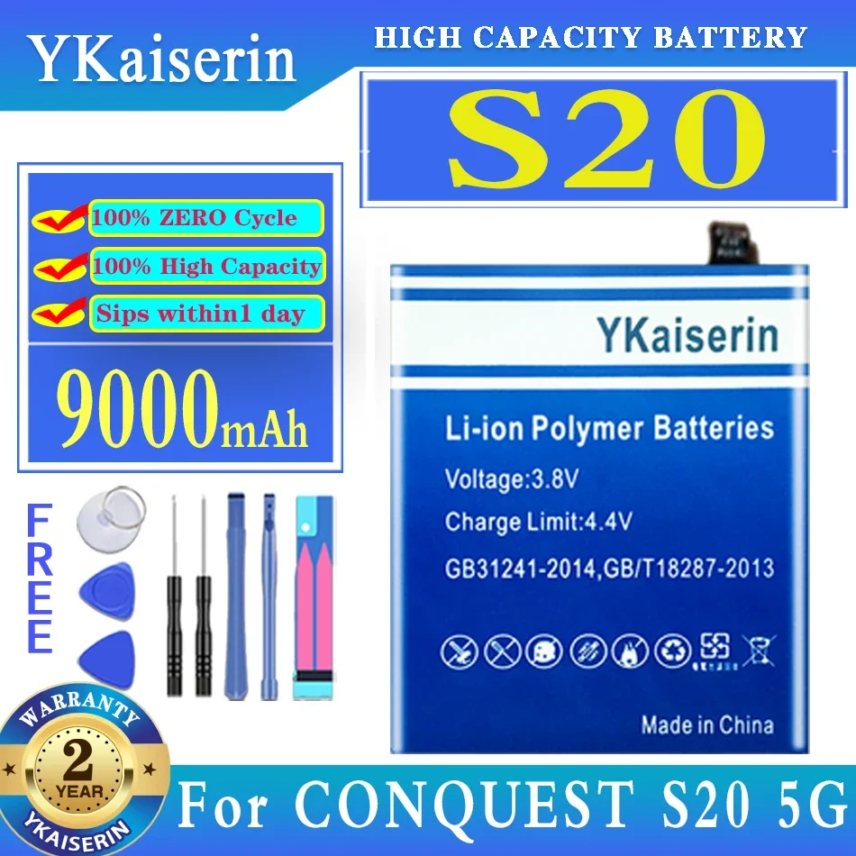 

YKaiserin Battery 9000mah For CONQUEST S20 5G