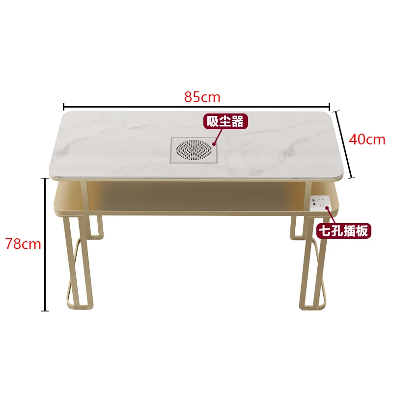 Mesa De salón profesional para manicura, mueble para salón De belleza, técnico, mármol, color blanco