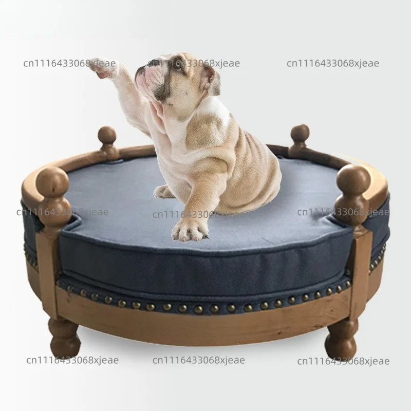 Kennel winter warm large nest round wooden small dog sofa mattress
