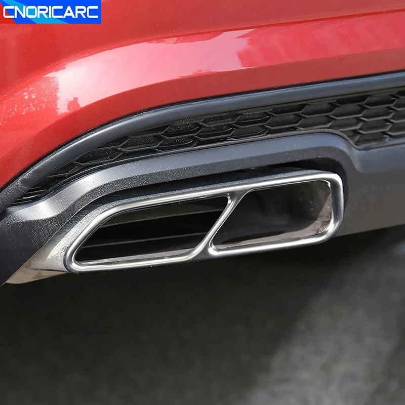 

For Audi A6 C7 2016-2018 Car Styling Trunk Tail Throat Frame Decoration Trim Exhaust Pipe Stainless Steel Exterior Accessories