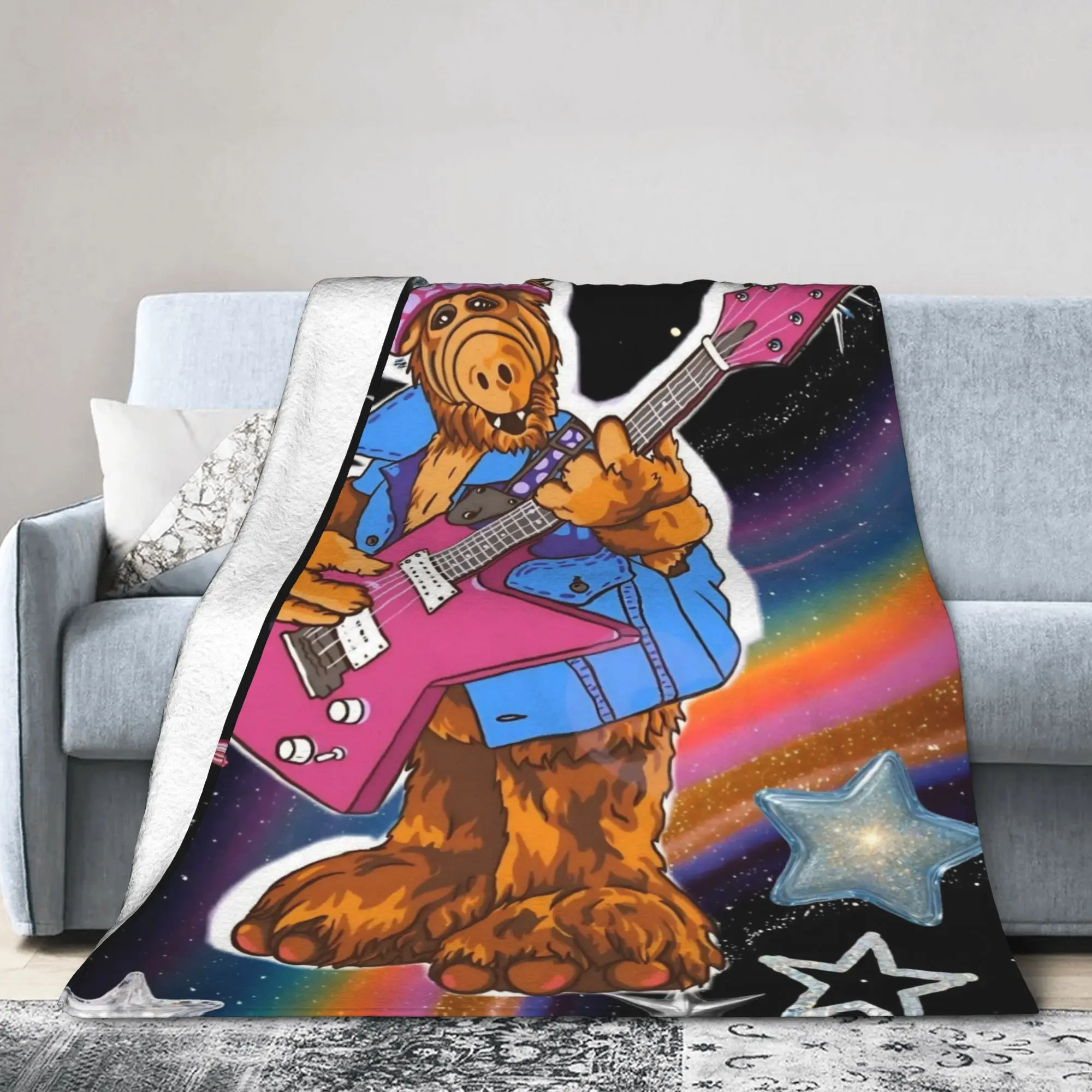 Alf  Alien Life Form Comedy  Blanket Cover  Flannel Throw Blankets Summer Air Conditioning Printed Soft Warm Bedspread