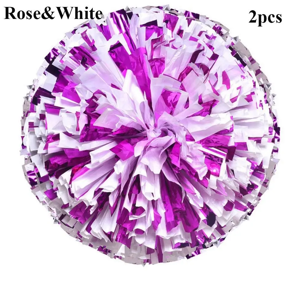 2pcs Concert Double hole handle Fancy Cheerleader Pom Poms Club Sport Supplies Cheerleading Cheering Ball Dance Party Decorator