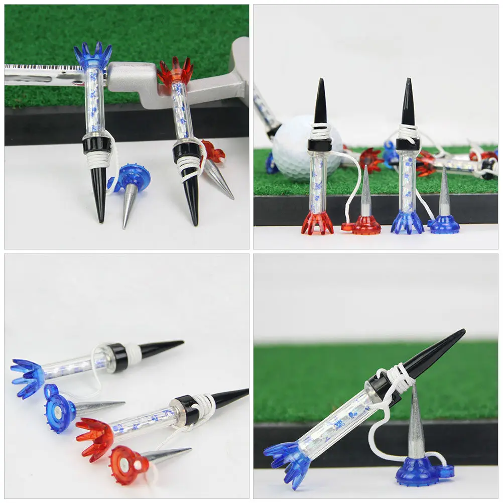 

Держатель для мячей для гольфа, 4 шт., прочная подставка для гольф-ти, гибкая конструкция, многофункциональный дизайн, меньше трения, большая дистанция, идеально подходит для использования на улице и в помещении.