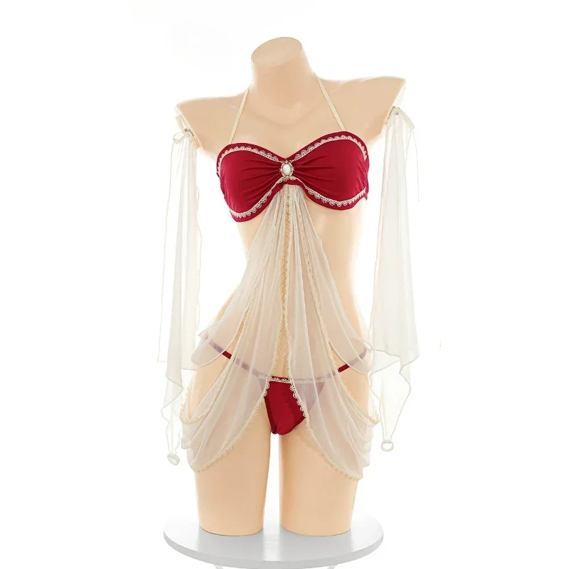 

Chinese Desert Dancer Flying Apsaras Sexy Lingerie Tulle See Through Outfits Cosplay Costume Egypt Queen Sexy Roleplay Underwear