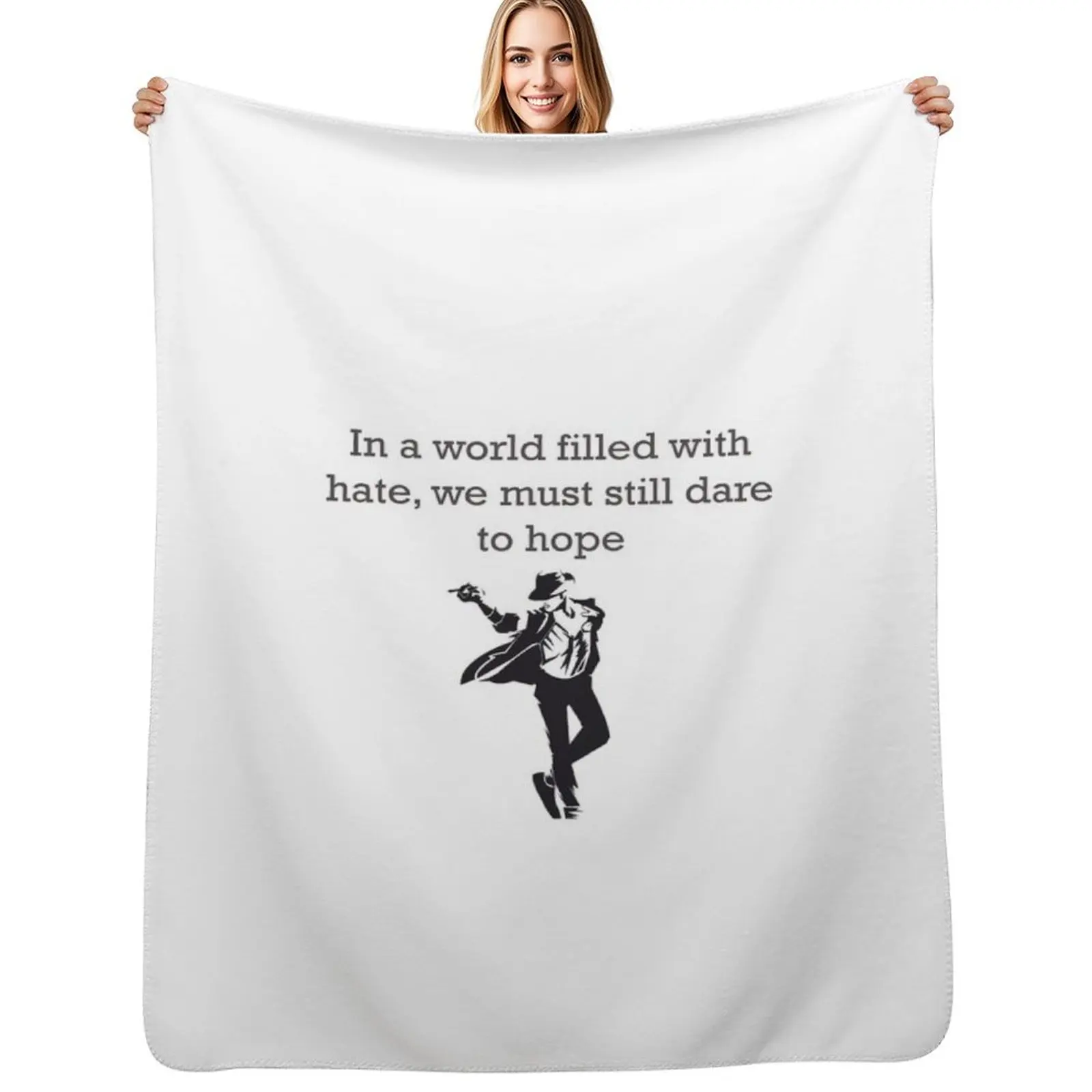 

Micheal Jackson quotes Throw Blanket Thins Soft Plush Plaid Custom Weighted Blankets