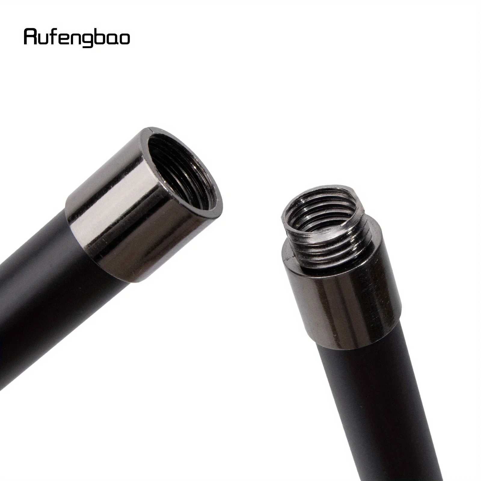 Silver Resin Wolf Double Head Walking Cane Fashion Steel Stick Elegant Cosplay Cane Knob Crosier Performance Stage Cane 92cm