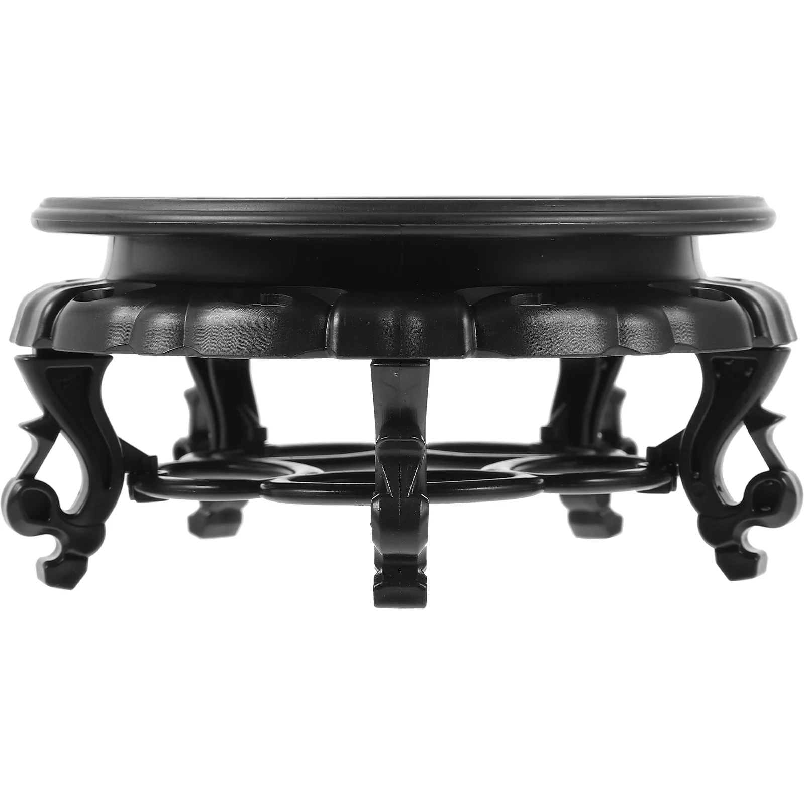 

Resin Flower Stand Plant Potted Accessories Black Stands Outdoor Plants Durable Stable Structure Wide Uses Desktop
