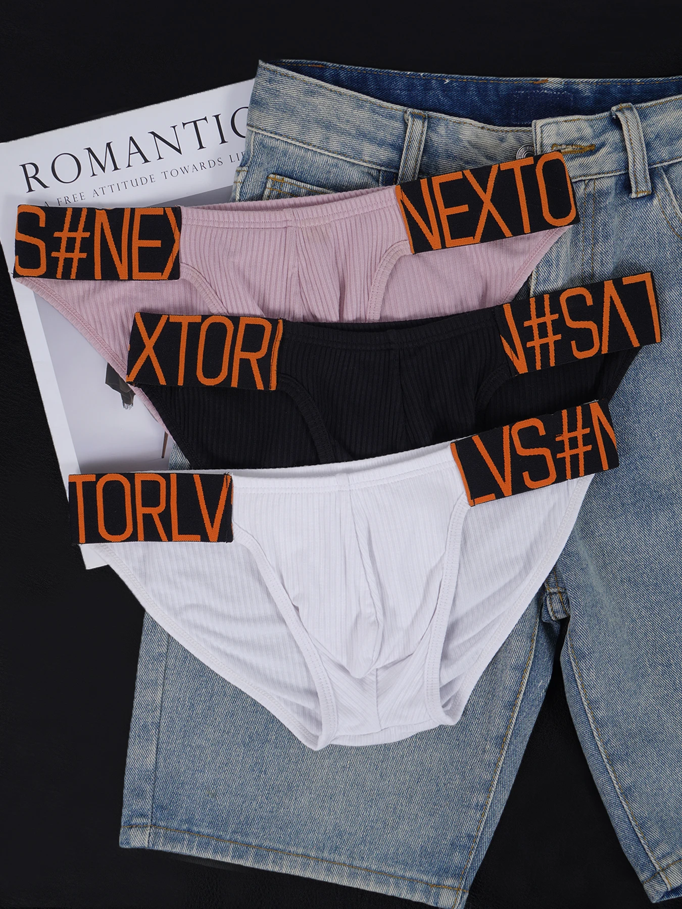 

3 PCS Men's Sexy Pouch Mini Tight Briefs Pure Cotton Super Soft Breathable Underwear