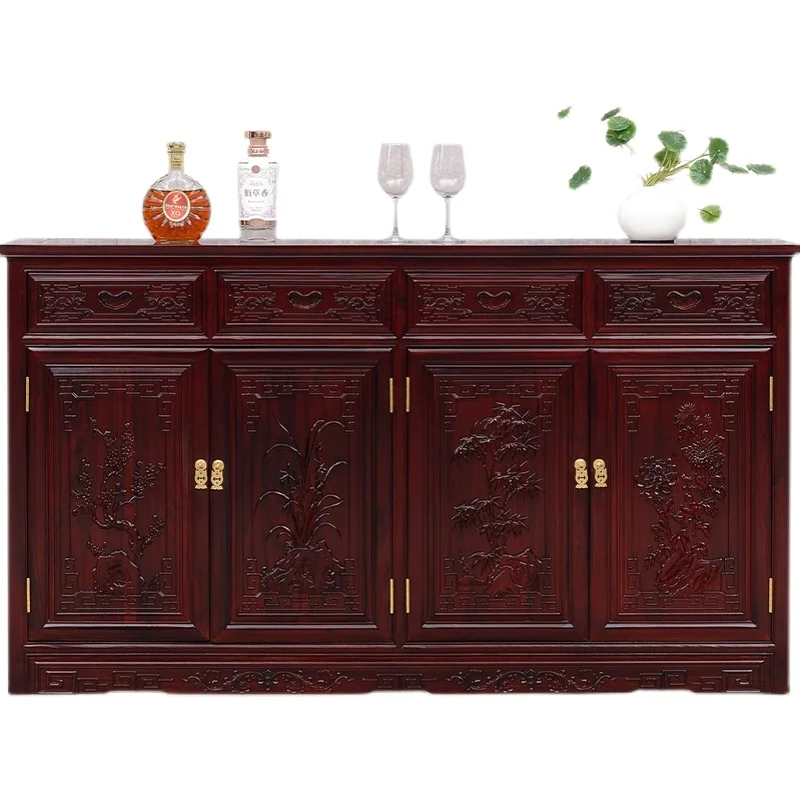 

W8 mahogany dining side cabinet African rosewood tea cabinet Solid wood wine cabinet locker Entrance restaurant Storage bowl