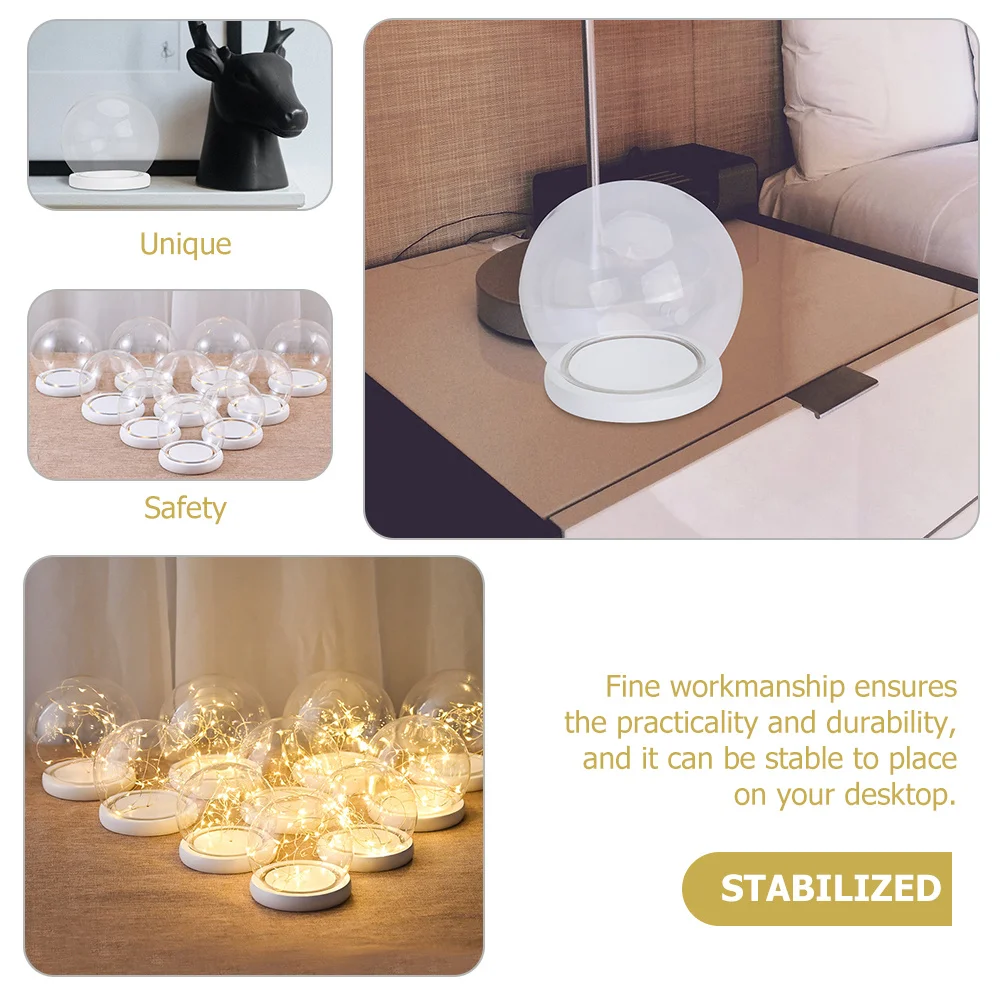 

Glass Display Dome for Eternal Flower Decoration Clear Micro Landscape Cover Home Office Table Decor High Borosilicate Glass