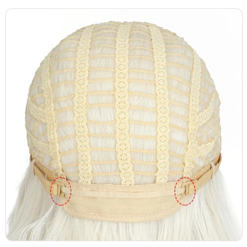 Weiße Königin Cosplay Perücke Halloween Alice im Wunderland 2-Spiegelabenteuer Lange lockige Perücke Anime Coser Süße Mädchenperücke Tägliche Party