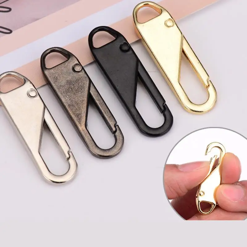 10Pcs Zipper Slider Puller Instant Repair Bag Replacement Bad Buckle Travel Suitcase Head DIY Sewing Craft