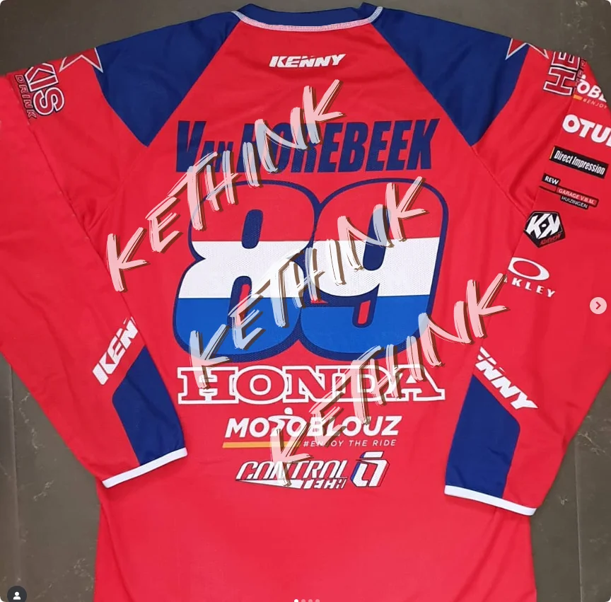 

Quick Dry Honda Motorcycle Jersey, Vanhorebeek Long Sleeve Breathable Riding Shirt Y2K Dirt Bike and Mountain Racing, Daily Gear
