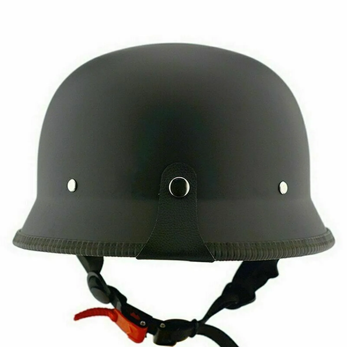 Retro Motorcycle Helmet Matte Black German Half Face Chopper BikerWWII Style/NEW