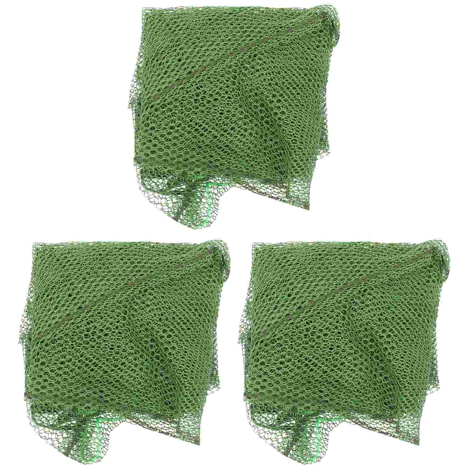 

3 Pcs Fish Bag Keepnet Collection Fishing Fishnets Pouch Tools Mesh Bags Gloves