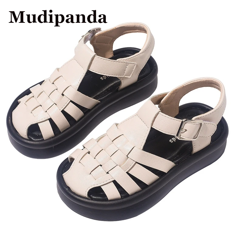 

Girls' Sandals Kid's Summer New Children's Baby Soft Soled Roman Shoes Little Girls Comfortable Everything Black Sandals