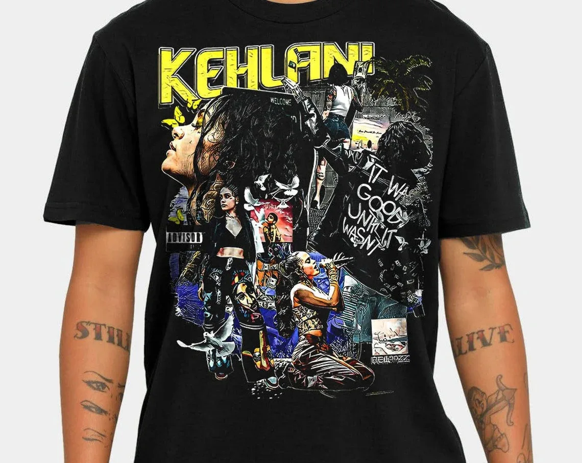 

Kehlani Collage T-shirt Black Short Sleeve All Sizes S-5XL 1F749