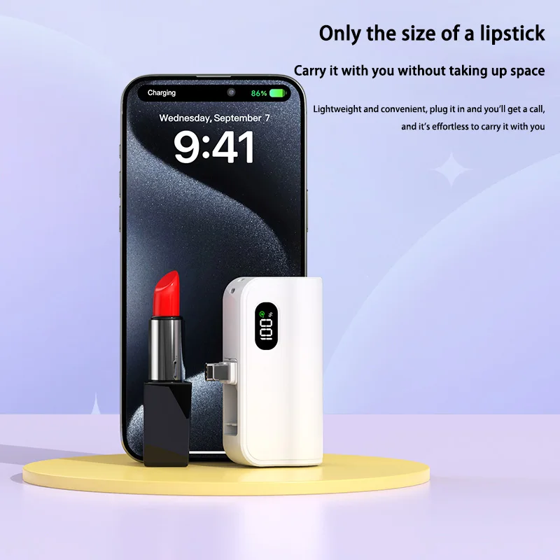 Mini Capsule 50000mAh High Capacity Power Bank Portable Wireless Fast Charging External Battery For iPhone Huawei Samsung view 4