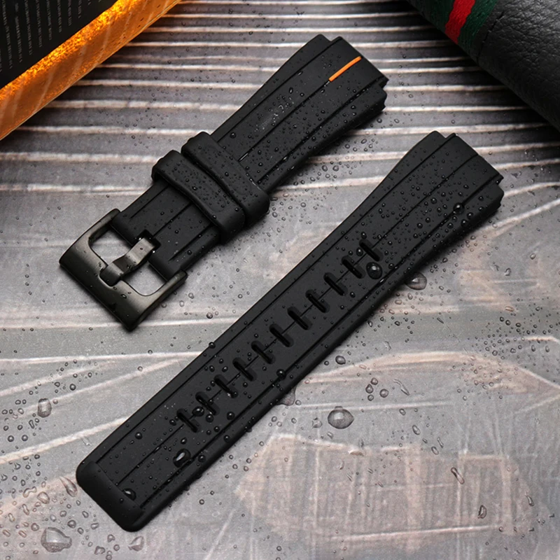 GST B200 sports silicone strap for Casio G-SHOCK 5608 GST B200 strap soft color blocking silicone men 16mm comfortable wristband