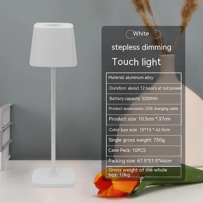 USB Recarregável Toque LED Desk Lamp, Pequena atmosfera noite lâmpada, Quarto
