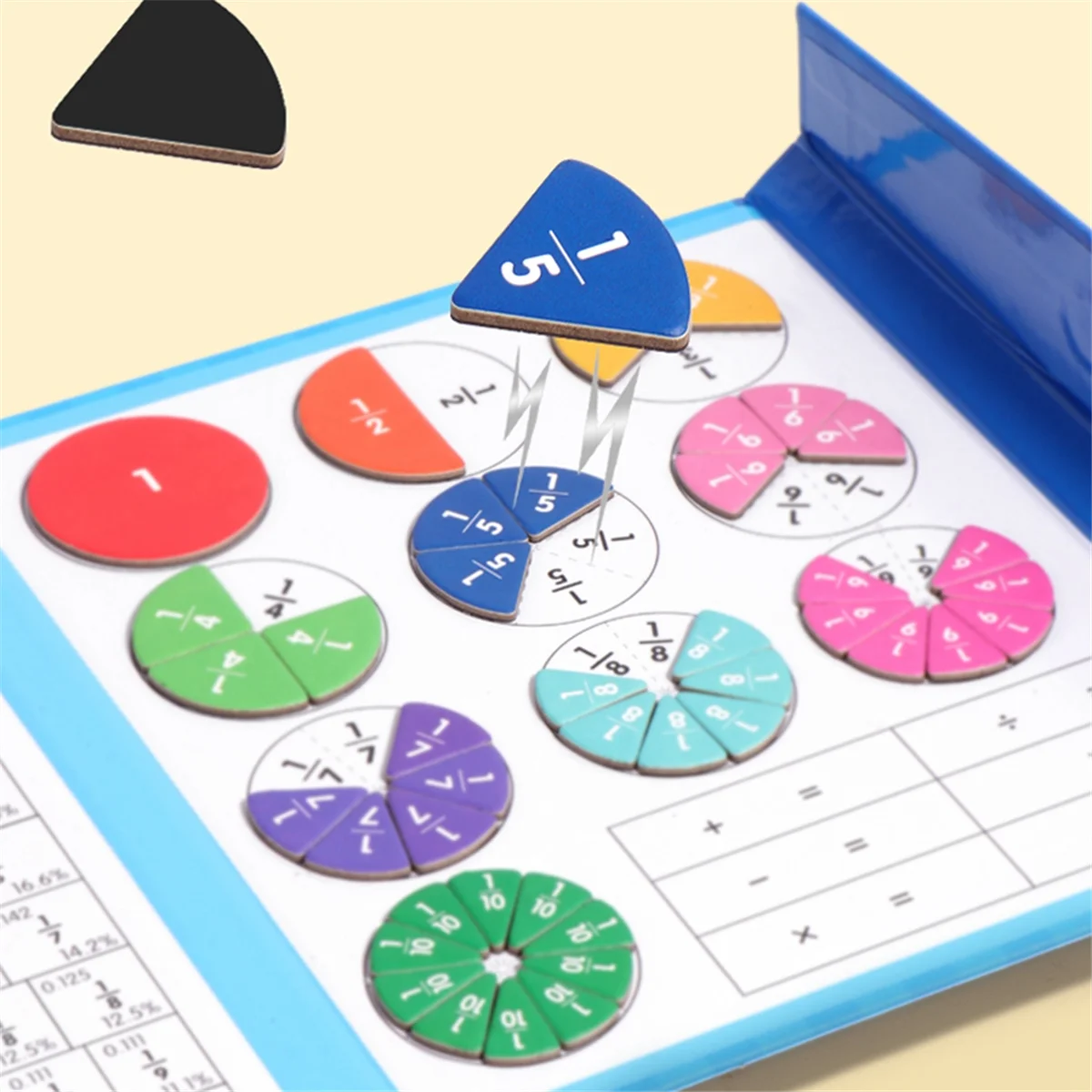 

Children'S Magnetic Fraction Learning Math Toys Fraction Book Set Arithmetic Learning Educational Toys