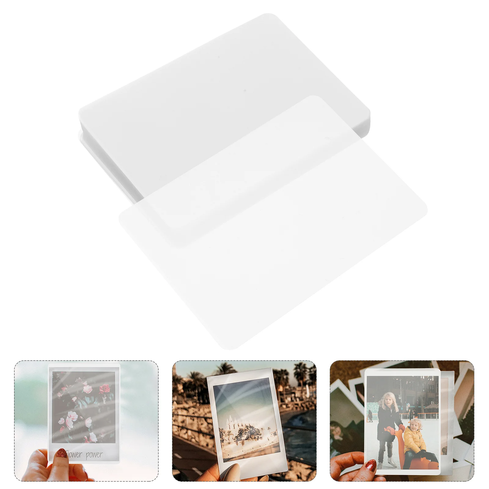 

100 Sheets Transparent Plastic Film Protective Pvc Films Laminating Pouches for Picture Waterproof Tape Double Sided Photo