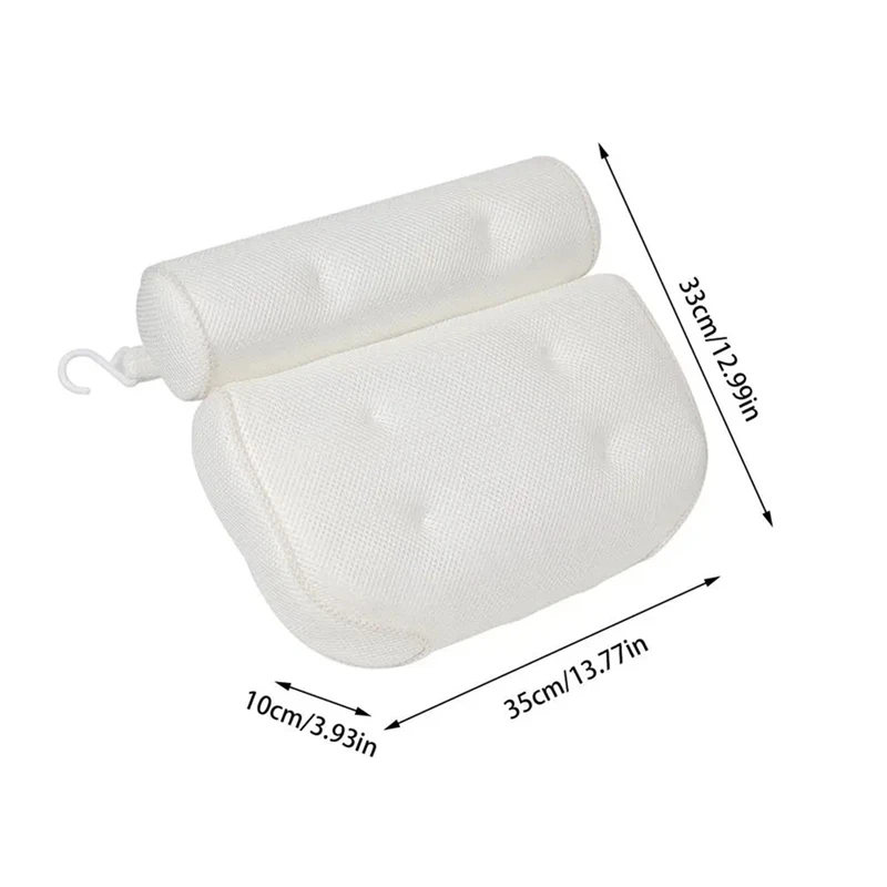 Almohadas de ducha de malla para mujer, accesorios de bañera, almohada ergonómica